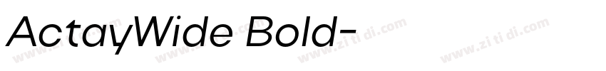 ActayWide Bold字体转换